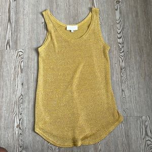 Cache Womens Large Glitter Shimmer Tank Top